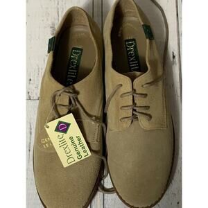 Drexlite Brand Shoes ~ 9.5 ~ Tan suede ~ New lace up retro